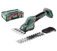 Metabo Sculpte-haie et cisaille à gazon sans fil SGS 18 LTX Q, metaBOX 145 L, sans batterie, ni chargeur - 601609840