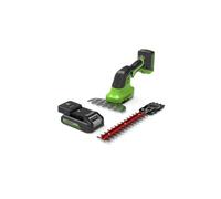 Greenworks TOOLS Cisaille à gazon et buisson 2-en-1 G24SHTK2 24V Batterie 2,0Ah avec chargeur
