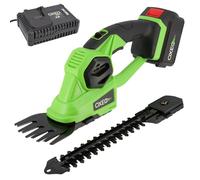 Cisaille à gazon - sculpte buisson taille haie sans fil 2en1 18V - 2 lames - Avec batterie 4Ah et chargeur super rapide 4A
