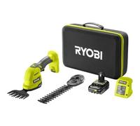 Ryobi Cisaille à gazon / sculpteur RY18GSA-0 18V + batterie 2,0 Ah, chargeur 1,5A et mallette
