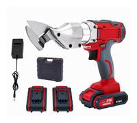 Cisaille à métaux sans fil, cisaille à tôle électrique sans fil 36 V, avec 2 batteries, tête pivotante à 360°, pour fer, aluminium, cuivre, toiture métallique ondulée, moquette, carton