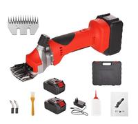 Cisaille à Mouton électrique sans Fil 2 en 1, Tondeuse à Mouton Rechargeable avec Deux Batteries Rechargeables 21 V/boîte à Outils, Tondeuse à Poils de bétail 2800 TR/Min, pour Outils de toilettage