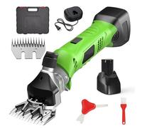 Cisaille à mouton électrique sans fil, tondeuse à mouton électrique professionnelle 200 W, avec batterie au lithium rechargeable, tondeuse légère pour animaux de ferme, alpagas, chèvres, animaux de f