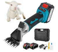 Cisaille à Mouton Sans Fil 850 W, Cisaille à Mouton électrique Avec 2 Batteries De 6 000 Mah, Tondeuse à Laine De Bétail à 6 Vitesses 2 300 Tr/min, Lames En Acier Sk5 9/13 Dents Pour Moutons 13 teeth