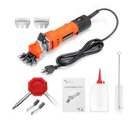 Cisaille à moutons électrique professionnelle 1000 W - Tondeuse réglable à 6 vitesses avec lames à 13 dents et étui pour couper la laine animale,Orange