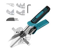 Cisaille à onglet à cliquet O'Shine Expert pour le moulage, l'artisanat du bois, coupe-garniture en PVC de 45 à 135 degrés, avec quatre enclumes supplémentaires et 1 lame