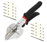 Cisaille à onglet multi-angle réglable de 45 à 135 degrés, outil de coupe en acier avec 10 lames pour moulures bois, quart rond, travaux manuels en PVC, coupes d'angle, poignée antidérapan