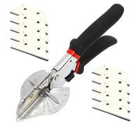 Cisaille à onglets multi-angles avec 10 lames - Outil en acier réglable de 45° à 135° pour le moulage de boiseries, l'artisanat et la coupe plastique - Cisailles onglets ergonomiques poignée a