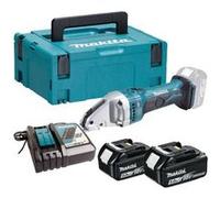 Makita Cisaille métal DJS 161 RTJ 18 V Li‑Ion – Coffret Makpac + 2x 5,0 Ah Batteries + Chargeur