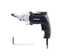 VEVOR Cisaille à Tôle Électrique, 4 A, Cisaille à Métaux Filaire avec Tête Pivotante 360°, Vitesse Variable, Coupe Continue et Nette, pour Acier Galvanisé 1,22 mm, Acier Inoxydable 1,22 mm, 2500 SPM