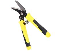 Cisaille à Tôle en Acier Inoxydable, Coupe Courbe, Jaune | Poignée Tpr, Stockage Plus Sûr, Moins de Fatigue, Atelier, Bricolage, pour Grillage