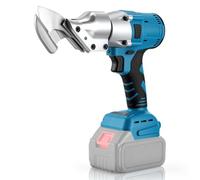 Cisaille électrique à tôle avec moteur sans balais pour acier de 1,5 mm et aluminium de 2,0 mm, tête rotative à 360°, 2 vitesses et arrêt automatique, compatible avec Makita 18 V
