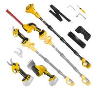 Cisaille électrique et taille-haie compatible avec batterie DeWalt 20 V Max, mini tronçonneuse électrique avec extension d'arbre, coupe-branches