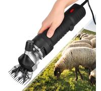 Cisaille électrique robuste pour moutons, 690 W, 6 vitesses réglables, avec lame en acier à haute teneur en carbone à 13 dents, pour le toilettage des moutons, chèvres, chevaux et alpagas,Black