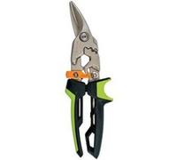 Fiskars Cisaille Aviateur, Coupe à droite, Jusqu'à 40% de puissance en plus, Longueur 24,7 cm, Acier/plastique traité thermiquement, Noir/Vert/Orange, PowerGear, 1027208
