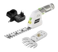 Cisaille Sculpte-Haie Electrique et Taille-Herbes sans Fil 12V WORKPRO, Cisaille a Gazon Batterie 2000mAh avec 2 Lames, Taille Haie Leger pour Coupe, Elagage, Blanc & Gris