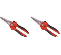 Cisaille universelle droite bi-matière MOB 210 mm - Outil polyvalent pour métal, plastique et matériaux divers, prise en main confortable (Lot de 2)