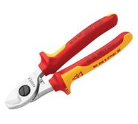 Knipex Coupe-câbles chromée, isolées par gaines bi-matière, certifiées VDE 165 mm (carte LS/blister) 95 16 165 SB