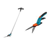 Cisailles à gazon à long manche Comfort de Gardena : coupe-gazon avec manche & Cisailles à Gazon Orientables Comfort : Cisailles avec Tranchants Orientables à 360° pour Droitiers et Gauchers