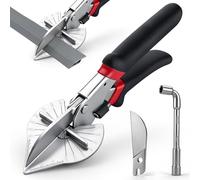 Cisailles à Onglets Multi-Angles 45 ° -135 °avec Lames de Rechange et Douille Hexagonale, Outil de Coupe avec Poignée Antidérapante et Cadran Clair pour Couper des Tuyaux en PVC, Liège, Branches, Fils