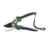 Cisailles de jardinage multifonctions antidérapantes pour la taille, ciseaux professionnels de coupe des branches d’arbre, sécateur en acier inoxydable avec manche ergonomique pour (Argent)