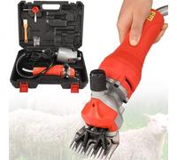 Cisailles électriques 1000 W pour moutons et chèvres - Tondeuse professionnelle pour animaux moutons, chèvres, alpagas, lamas, lapins angoras avec 2400 tr/min et tige flexible(Red)