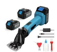 Cisailleur de mouton sans fil 600W, coupe-cisaille rechargeable professionnel avec 6 vitesses réglable pour la laine de fourrure de rasage dans le mouton, la chèvre, le bétail et d'autres bétail de fe