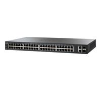 Cisco 220 Series SG220-50 - Commutateur - Géré - 48 x 10/100/1000 + 2 x SFP Gigabit combiné - de bureau, Montable sur rack