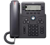 Cisco Téléphone VoIP IP Phone 6841 – SIP, SRTP, 4 lignes, adaptateur d'alimentation CE – Charbon