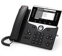 Cisco 8811 Black IP Phone avec écran LCD, combiné filaire, 2 ports Ethernet, PoE