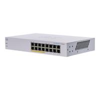 Cisco Business 110 Series 110-16PP - Commutateur - non géré - 8 x 10/100/1000 (PoE) + 8 x 10/100/1000 - de bureau, Montable sur rack, fixation murale - PoE (64 W)