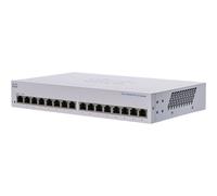 Cisco Business 110 Series 110-16T - Commutateur - non géré - 16 x 10/100/1000 - de bureau, Montable sur rack, fixation murale