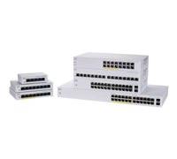 Cisco Business 110 Series 110-24PP - Commutateur - non géré - 12 x 10/100/1000 (PoE) + 12 x 10/100/1000 + 2 x SFP Gigabit combiné - Montable sur rack de bureau fixation murale - PoE (100 W) - remanufa