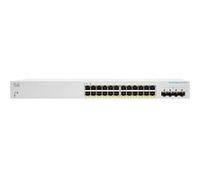 Cisco CBS220-24P-4G Géré L2 Gigabit Ethernet (10/100/1000) Connexion Ethernet, supportant l'alimentation via ce port (PoE) 1U Blanc