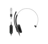 Cisco Casque 321 USB-C, Casque Filaire Simple, contrôleur Webex avec USB-C, Finition Noir Carbone, Garantie limitée de 2 Ans (HS-W-321-C-USBC).