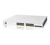 Cisco Catalyst 1200-24FP-4X - Commutateur - C3 - intelligent - 24 x 10/100/1000 (PoE+) + 4 x 10 Gigabit SFP+ - Montable sur rack - PoE+ (375 W) G