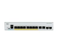 Cisco Commutateur réseau Catalyst 1000-8P-E-2G-L, 8 Ports GbE PoE+, consommation PoE 670 W, 2 Ports Combo 1G SFP/RJ-45, sans Ventilateur, Garantie à Vie limitée améliorée (C1000-8P-E-2G-L) White