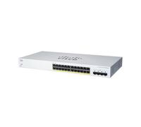 Cisco CBS220-24FP-4G Géré L2 Gigabit Ethernet (10/100/1000) Connexion Ethernet, supportant l'alimentation via ce port (PoE) Blanc