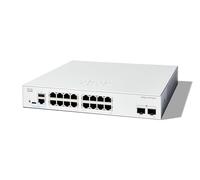 Cisco Commutateur administrable Cisco Catalyst 1300-16T-2G, 16 Ports GE, Ports SFP 2x1GE, Garantie limitée à Vie (C1300-16T-2G)