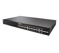 Cisco Commutateur géré SF350-24P avec 24 Ports PoE 10/100 Plus 185 W, 4 Gigabit Ethernet (GbE) Combo SFP, Protection à Vie limitée (SF350-24P-K9-NA)