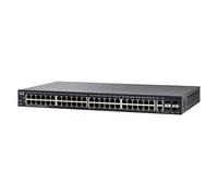 Cisco Commutateur géré SF350-48 combine 48 Ports 10/100 PoE, 4 Gigabit Ethernet (GbE) SFP, protection à vie limitée (SF350-48-K9-EU)