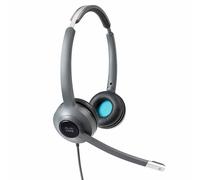 Cisco Headset 522, Wired Dual On-Ear 3.5 mm Headset with USB-A Adapter, Charcoal