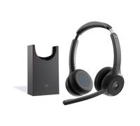 Cisco Headset 722, Wireless Dual On-Ear Bluetooth Headphones, Webex Button, USB-