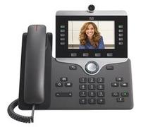 Cisco IP Phone 8865 - Visiophone IP - avec appareil photo numérique, Interface Bluetooth - IEEE 802.11a/b/g/n/ac (Wi-Fi) - SIP, SDP - 5 lignes - Charbon Charbon G