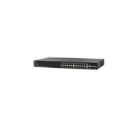Cisco Commutateur géré empilable Cisco SG550X-24P, combine 24 Ports Giugabit Ethernet (GbE), 195 W PoE, 2 x 10G + 2 x SFP+, routage dynamique L3, protection à vie limitée (SG550X-24P-K9-EU)