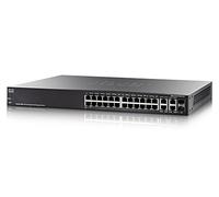 Cisco Small Business SG300-28MP - Commutateur - C3 - Géré - 24 x 10/100/1000 (PoE+) + 2 x 10/100/1000 + 2 x SFP Gigabit combiné - Ordinateur de Bureau, Montable sur Rack - PoE+ (375 W)