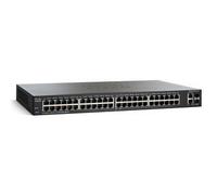 Cisco Small Business Smart SF200-48 - Commutateur - Géré - 48 x 10/100 + 2 x SFP Gigabit combiné - de bureau, Montable sur rack