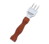 Ciseau à Glace en Acier Inoxydable, Outil Professionnel pour enlever la Glace, pic à Glace pilée avec Manche en Bois Massif pour barmen, magasins de thé au Lait, 18 cm, 108g