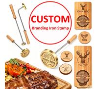 Ciseau à marquer personnalisé M8 - Logo sur mesure en laiton - Estampille à chaleur pour le bois, le cuir et les loisirs créatifs Straight 2.5cm Stamp