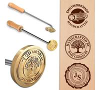 Ciseau à marquer personnalisé pour le marquage à chaud du cuir, du bois, des gâteaux, des hamburgers, des objets artisanaux et DIY, avec logo personnalisé en laiton 38mm Curved Handle